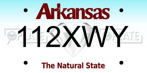 112XWY Arkansas License Plate