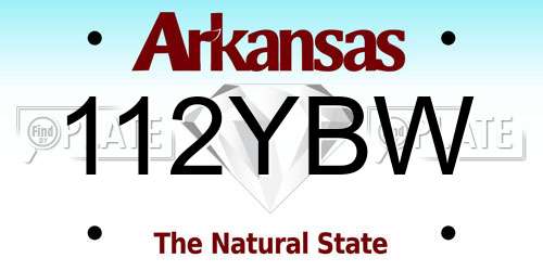 112YBW Arkansas License Plate