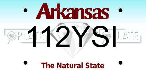 112YSI Arkansas License Plate