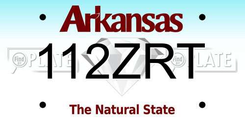 112ZRT Arkansas License Plate