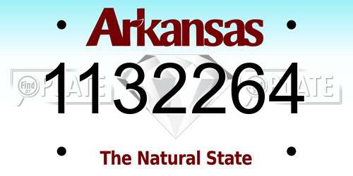 1132264 Arkansas License Plate