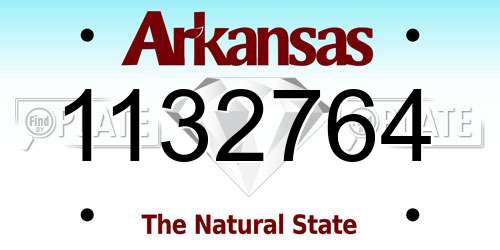 1132764 Arkansas License Plate
