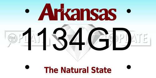 1134GD Arkansas License Plate