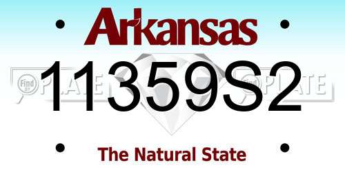 11359S2 Arkansas License Plate