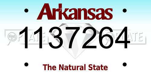 1137264 Arkansas License Plate