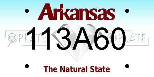 113A60 Arkansas License Plate