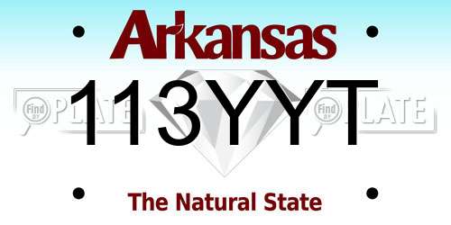 113YYT Arkansas License Plate