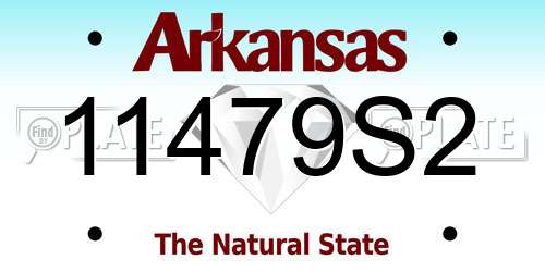 11479S2 Arkansas License Plate