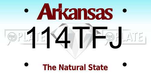 114TFJ Arkansas License Plate
