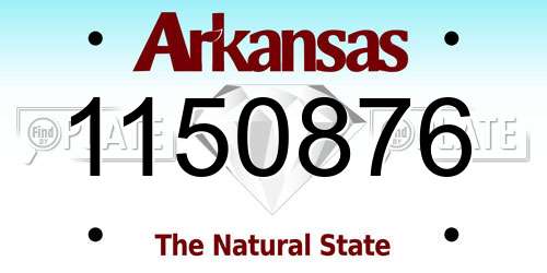 1150876 Arkansas License Plate