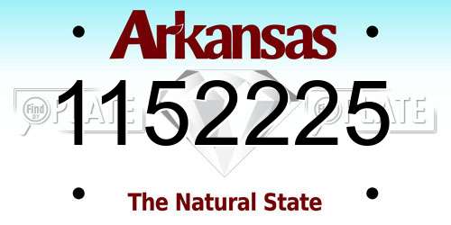 1152225 Arkansas License Plate