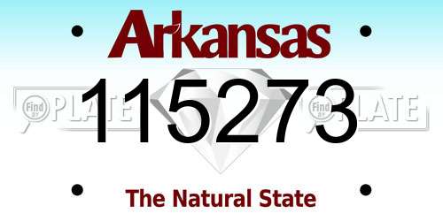 115273 Arkansas License Plate
