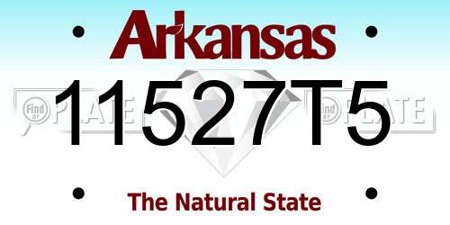 11527T5 Arkansas License Plate