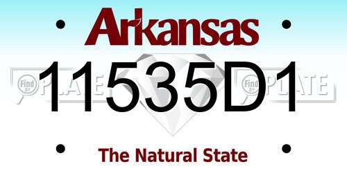 11535D1 Arkansas License Plate
