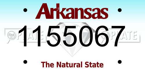 1155067 Arkansas License Plate