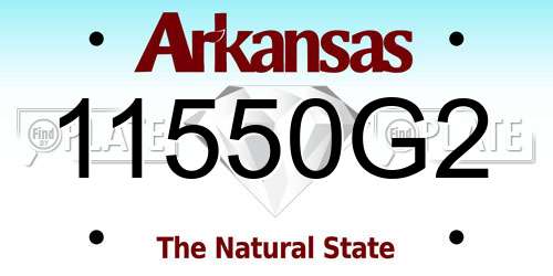 11550G2 Arkansas License Plate