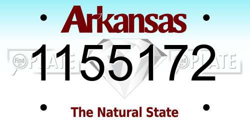1155172 Arkansas License Plate
