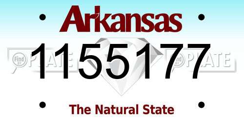 1155177 Arkansas License Plate