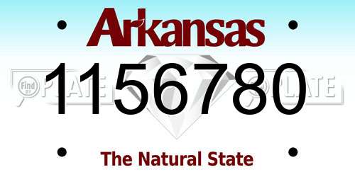 1156780 Arkansas License Plate