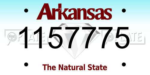 1157775 Arkansas License Plate