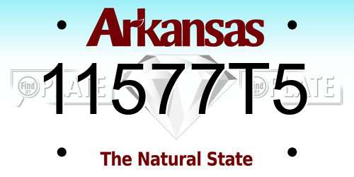 11577T5 Arkansas License Plate