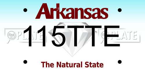 115TTE Arkansas License Plate