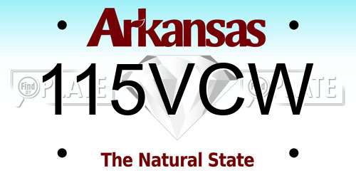 115VCW Arkansas License Plate