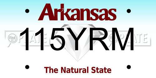 115YRM Arkansas License Plate
