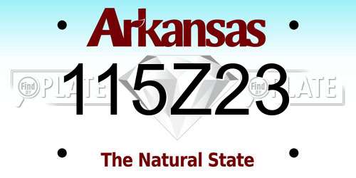 115Z23 Arkansas License Plate