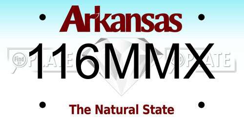 116MMX Arkansas License Plate