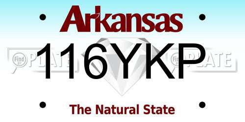 116YKP Arkansas License Plate
