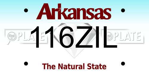 116ZIL Arkansas License Plate