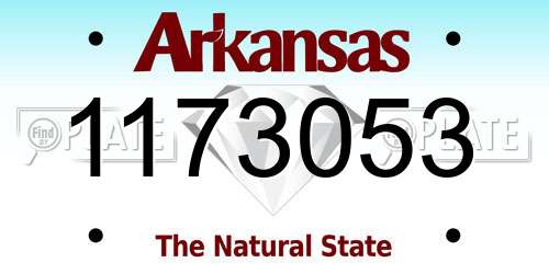 1173053 Arkansas License Plate