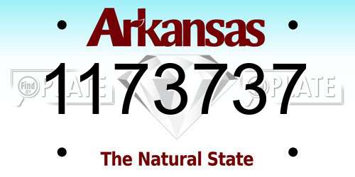 1173737 Arkansas License Plate