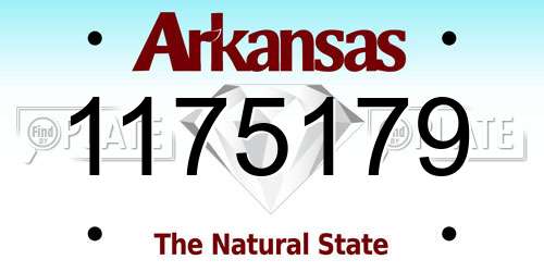 1175179 Arkansas License Plate