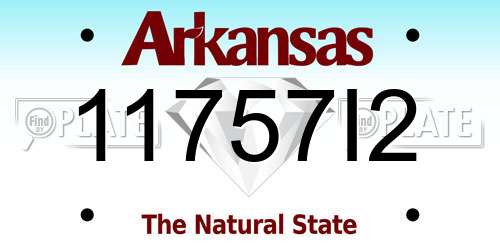 11757I2 Arkansas License Plate