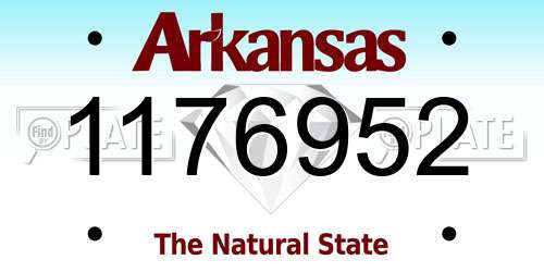 1176952 Arkansas License Plate