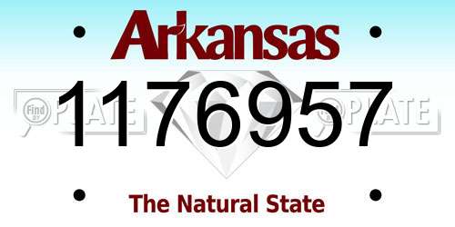 1176957 Arkansas License Plate