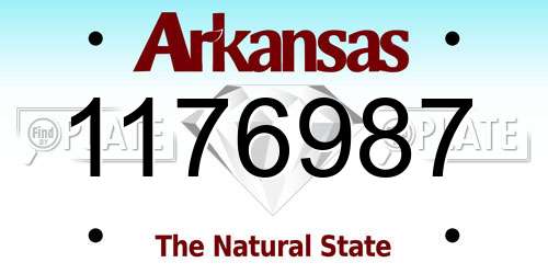 1176987 Arkansas License Plate