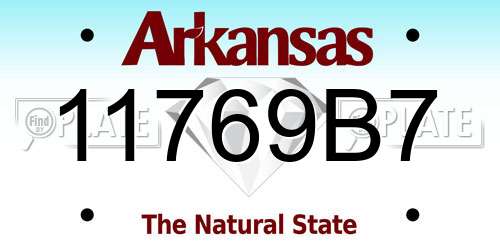 11769B7 Arkansas License Plate