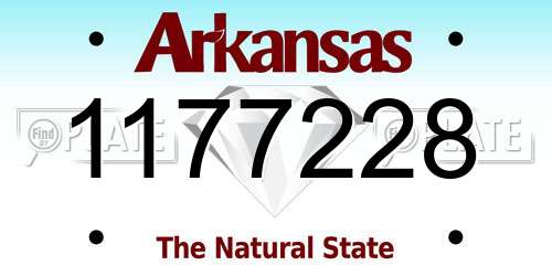 1177228 Arkansas License Plate