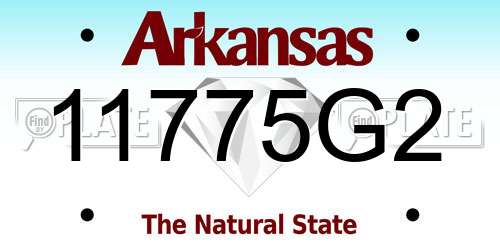 11775G2 Arkansas License Plate
