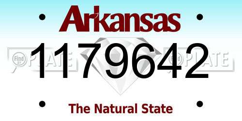 1179642 Arkansas License Plate