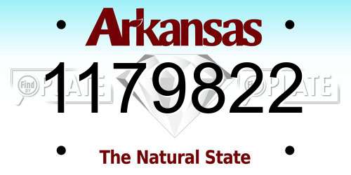 1179822 Arkansas License Plate