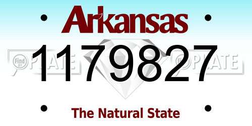 1179827 Arkansas License Plate