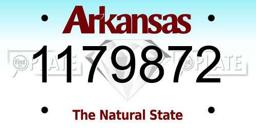 1179872 Arkansas License Plate