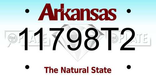 11798T2 Arkansas License Plate