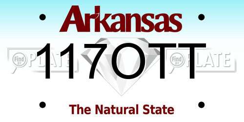 117OTT Arkansas License Plate
