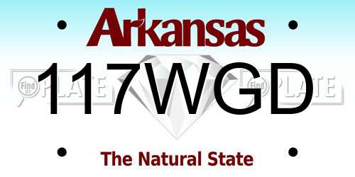 117WGD Arkansas License Plate