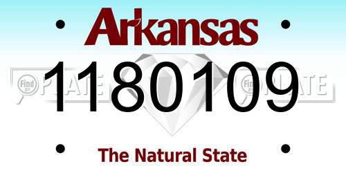 1180109 Arkansas License Plate
